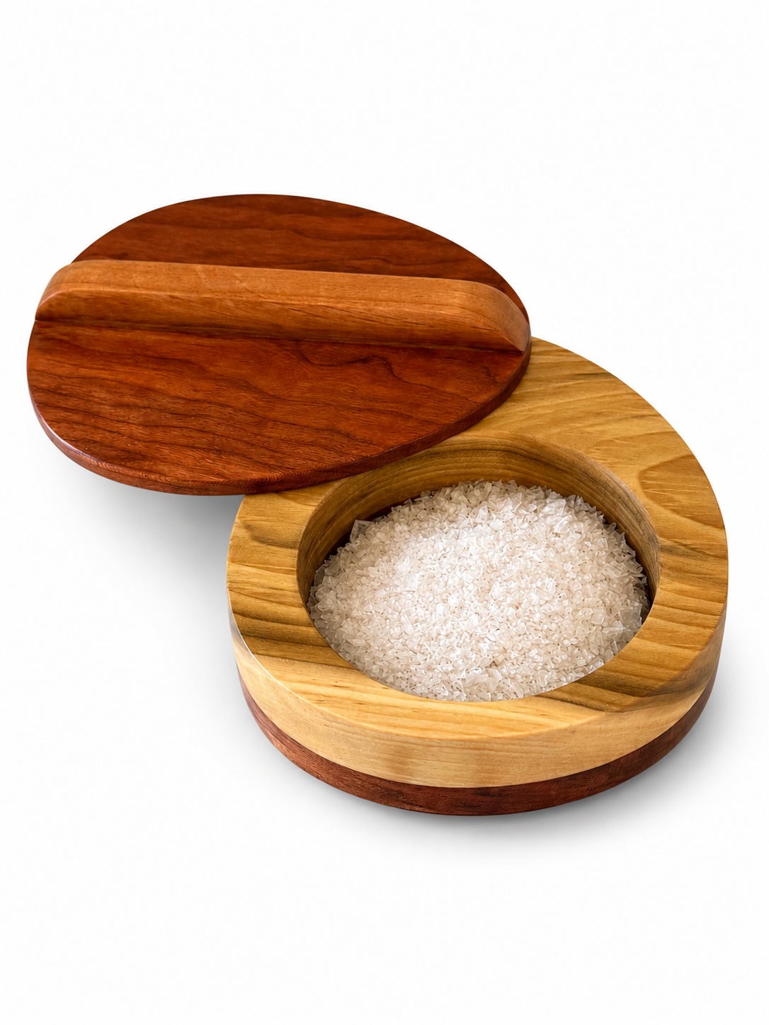 Walnut and Poplar Salt Cellar