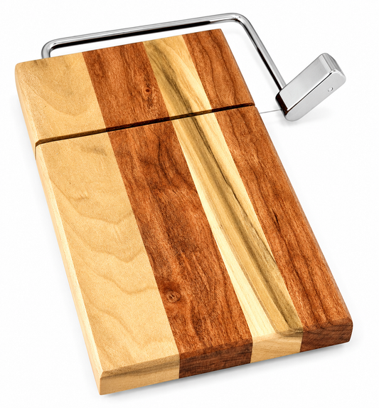 Poplar and Cherry Wood Cheese Slicing Board 4