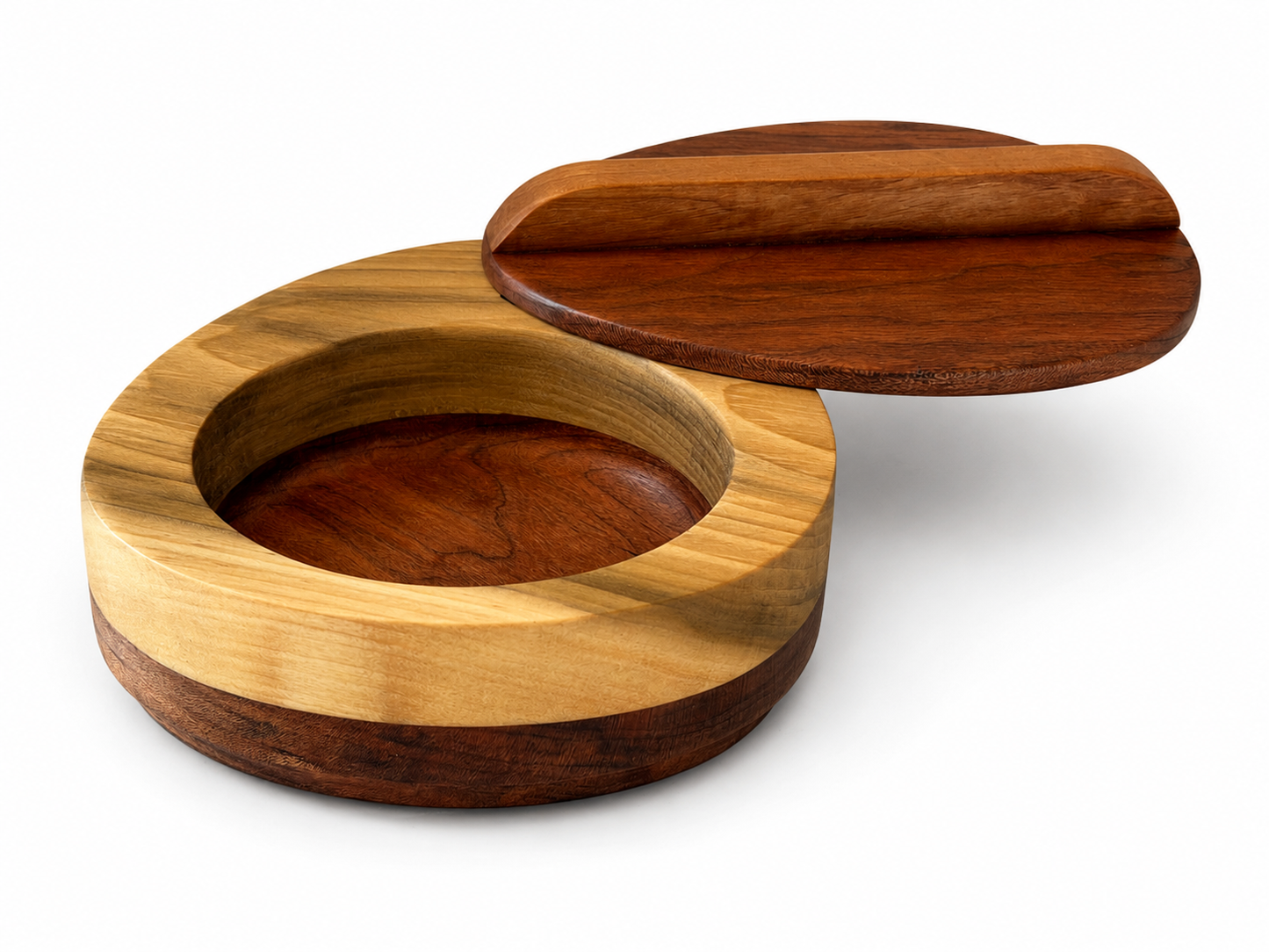 Walnut and Poplar Salt Cellar